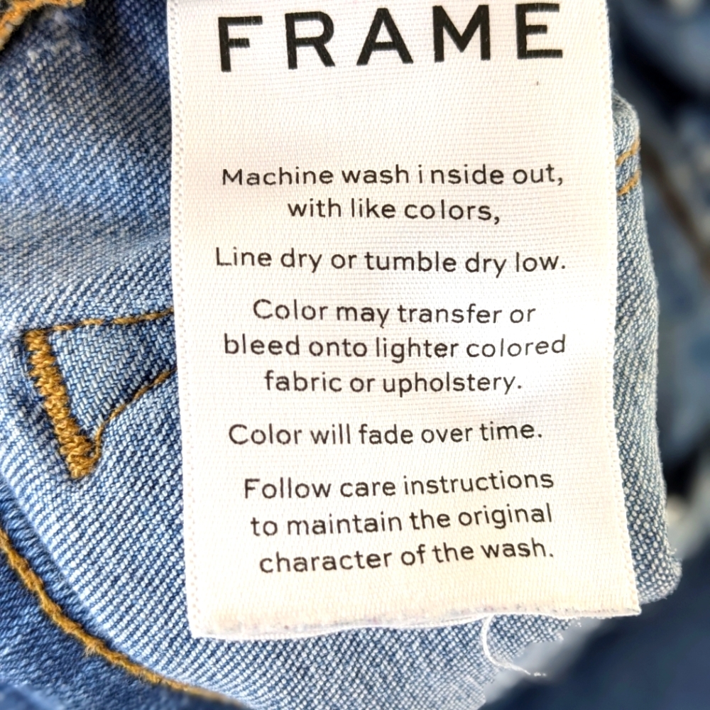 Frame Distressed Skinny with raw hem sz 26 - Picture 9 of 12